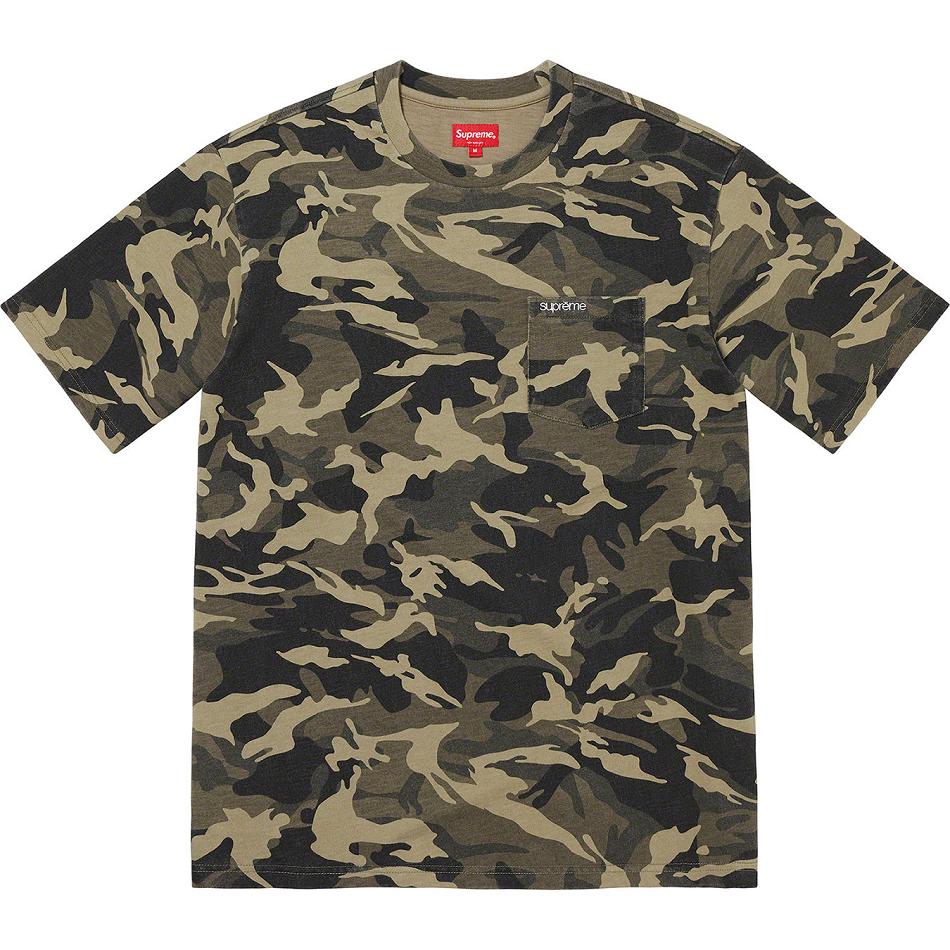 Suéteres Supreme S/S Pocket Tee Verde Oliva Camuflaje | Supreme 306IS